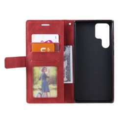 Knižkové puzdro Rhombus červené – Samsung Galaxy S22 Ultra | Lacné Kryty Lacné Kryty | Knižkové puzdro Rhombus červené – Samsung Galaxy S22 Ultra | Lacné Kryty