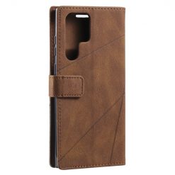 Knižkové puzdro Rhombus hnedé – Samsung Galaxy S22 Ultra | Lacné Kryty Lacné Kryty | Knižkové puzdro Rhombus hnedé – Samsung Galaxy S22 Ultra | Lacné Kryty