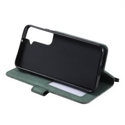 Lacné Kryty | Knižkové puzdro Rhombus zelené – Samsung Galaxy S22+ (S22 Plus) | Lacné Kryty