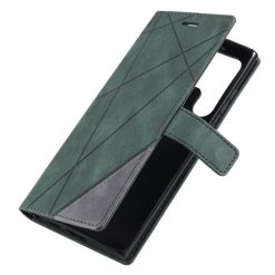 Knižkové puzdro Rhombus zelené – Samsung Galaxy S22 Ultra | Lacné Kryty Lacné Kryty | Knižkové puzdro Rhombus zelené – Samsung Galaxy S22 Ultra | Lacné Kryty