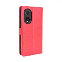 Lacné Kryty | Knižkové puzdro Shockproof Horse Texture červené – Huawei Nova 9 / Honor 50 | Lacné Kryty