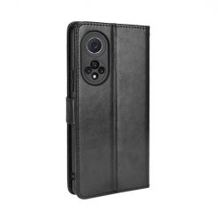 Lacné Kryty | Knižkové puzdro Shockproof Horse Texture čierne – Huawei Nova 9 / Honor 50 | Lacné Kryty