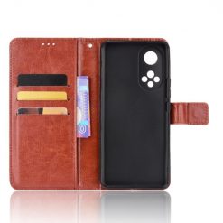 Lacné Kryty | Knižkové puzdro Shockproof Horse Texture hnedé – Huawei Nova 9 / Honor 50 | Lacné Kryty