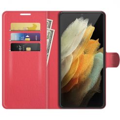 Peňaženkové puzdro Litchi červené – Samsung Galaxy S22 Ultra | Lacné Kryty Lacné Kryty | Peňaženkové puzdro Litchi červené – Samsung Galaxy S22 Ultra | Lacné Kryty