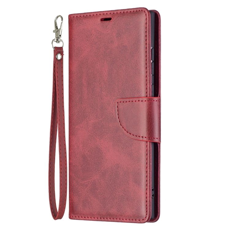 Peňaženkové puzdro Retro Lambskin červené – Samsung Galaxy S22 Ultra