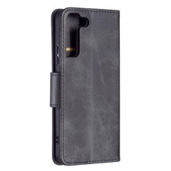 Lacné Kryty | Peňaženkové puzdro Retro Lambskin čierne – Samsung Galaxy S22+ (S22 Plus) | Lacné Kryty
