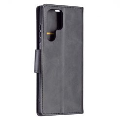 Lacné Kryty | Peňaženkové puzdro Retro Lambskin čierne – Samsung Galaxy S22 Ultra | Lacné Kryty
