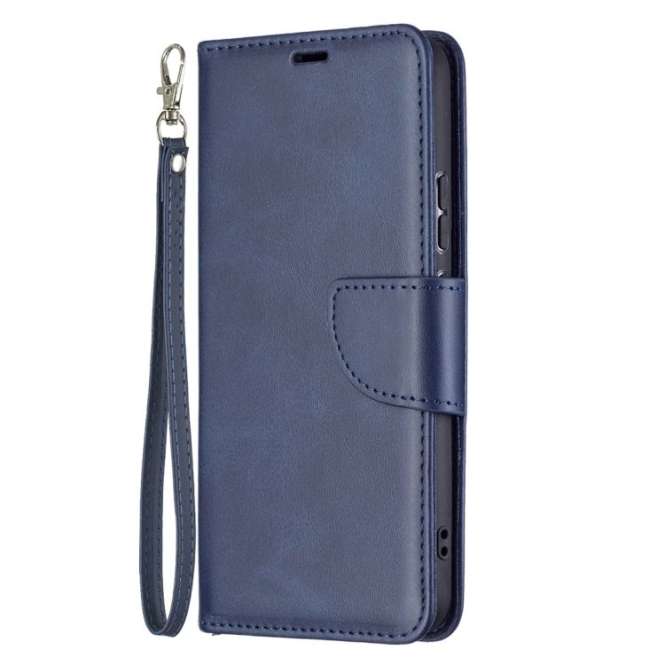 Peňaženkové puzdro Retro Lambskin modré – Samsung Galaxy S22+ 
