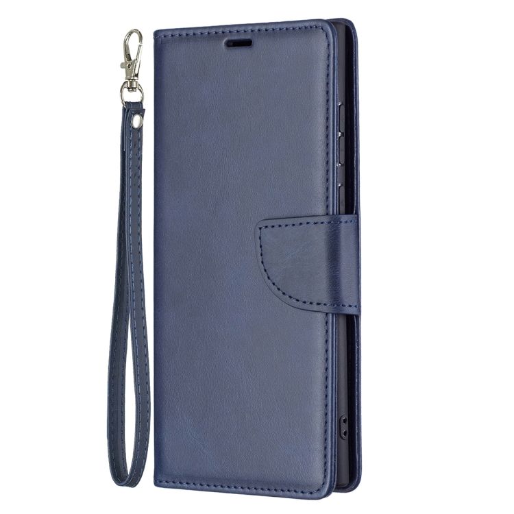 Peňaženkové puzdro Retro Lambskin modré – Samsung Galaxy S22 Ultra