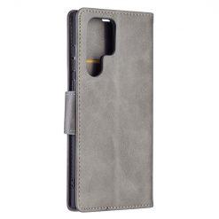 Peňaženkové puzdro Retro Lambskin sivé – Samsung Galaxy S22 Ultra | Lacné Kryty Lacné Kryty | Peňaženkové puzdro Retro Lambskin sivé – Samsung Galaxy S22 Ultra | Lacné Kryty
