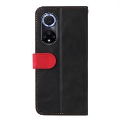 Lacné Kryty | Peňaženkové puzdro Stitching čierno-červené – Huawei Nova 9 / Honor 50 | Lacné Kryty