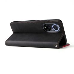Lacné Kryty | Peňaženkové puzdro Stitching čierno-červené – Huawei Nova 9 / Honor 50 | Lacné Kryty