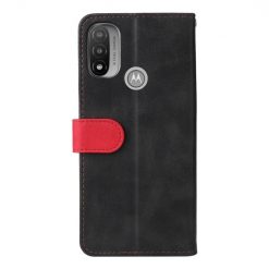 Peňaženkové puzdro Stitching čierno-červené – Motorola Moto E20 / E30 / E40 | Lacné Kryty Lacné Kryty | Peňaženkové puzdro Stitching čierno-červené – Motorola Moto E20 / E30 / E40 | Lacné Kryty