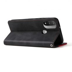 Peňaženkové puzdro Stitching čierno-červené – Motorola Moto E20 / E30 / E40 | Lacné Kryty Lacné Kryty | Peňaženkové puzdro Stitching čierno-červené – Motorola Moto E20 / E30 / E40 | Lacné Kryty