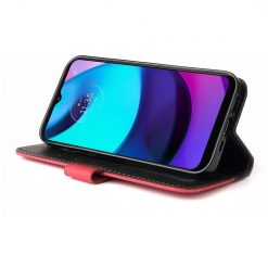 Peňaženkové puzdro Stitching čierno-červené – Motorola Moto E20 / E30 / E40 | Lacné Kryty Lacné Kryty | Peňaženkové puzdro Stitching čierno-červené – Motorola Moto E20 / E30 / E40 | Lacné Kryty