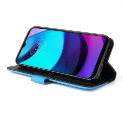 Lacné Kryty | Peňaženkové puzdro Stitching čierno-modré – Motorola Moto E20 / E30 / E40 | Lacné Kryty
