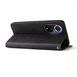 Lacné Kryty | Peňaženkové puzdro Stitching čierno-ružové – Huawei Nova 9 / Honor 50 | Lacné Kryty