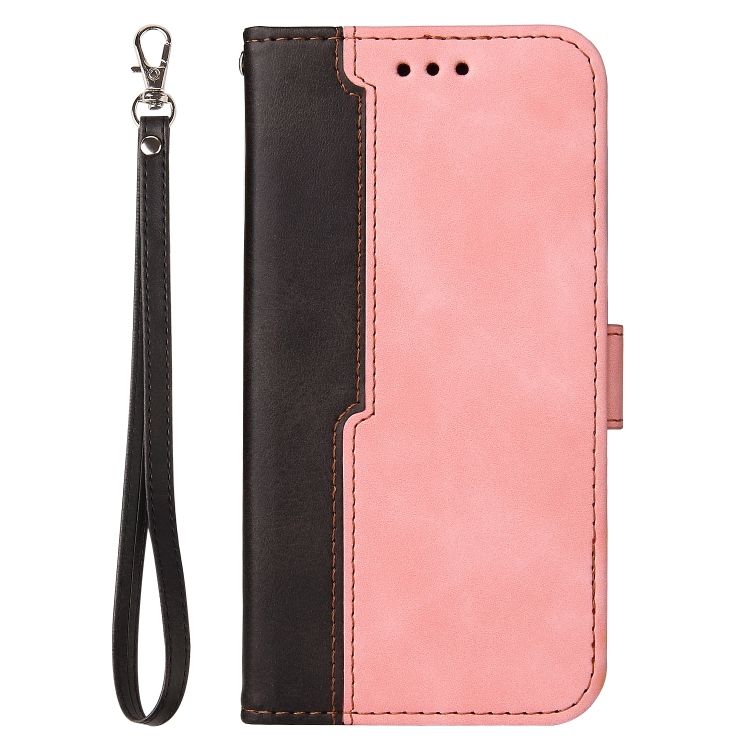 Peňaženkové puzdro Stitching čierno-ružové – Huawei Nova 9 / Honor 50