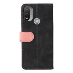 Peňaženkové puzdro Stitching čierno-ružové – Motorola Moto E20 / E30 / E40 | Lacné Kryty Lacné Kryty | Peňaženkové puzdro Stitching čierno-ružové – Motorola Moto E20 / E30 / E40 | Lacné Kryty