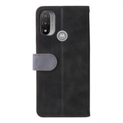 Peňaženkové puzdro Stitching čierno-sivé – Motorola Moto E20 / E30 / E40 | Lacné Kryty Lacné Kryty | Peňaženkové puzdro Stitching čierno-sivé – Motorola Moto E20 / E30 / E40 | Lacné Kryty