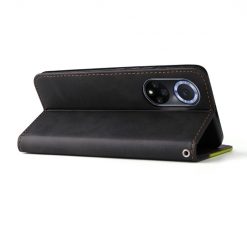 Lacné Kryty | Peňaženkové puzdro Stitching čierno-zelené – Huawei Nova 9 / Honor 50 | Lacné Kryty
