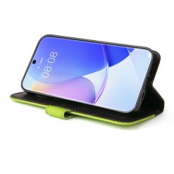 Lacné Kryty | Peňaženkové puzdro Stitching čierno-zelené – Huawei Nova 9 / Honor 50 | Lacné Kryty