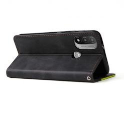 Lacné Kryty | Peňaženkové puzdro Stitching čierno-zelené – Motorola Moto E20 / E30 / E40 | Lacné Kryty