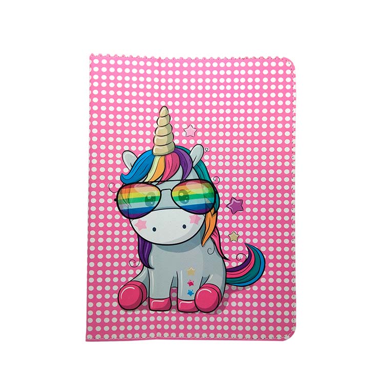 Univerzálne knižkové puzdro Rainbow Unicorn pre tablet so 9 - 10 palcovým displejom