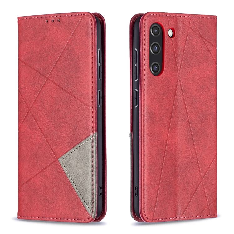 E-shop Knižkové puzdro Rhombus červené – Samsung Galaxy S21 FE