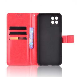 Lacné Kryty | Knižkové puzdro Shockproof Horse Texture červené – Realme 8i | Lacné Kryty