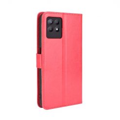 Lacné Kryty | Knižkové puzdro Shockproof Horse Texture červené – Realme 8i | Lacné Kryty