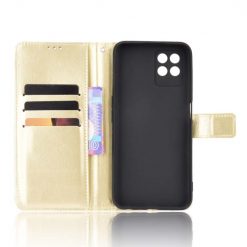 Lacné Kryty | Knižkové puzdro Shockproof Horse Texture zlaté – Realme 8i | Lacné Kryty