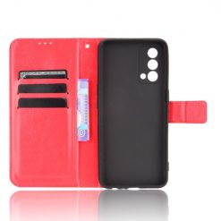 Lacné Kryty | Knižkové puzdro Shockproof Horse Texture červené – Realme GT Master | Lacné Kryty