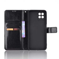 Lacné Kryty | Knižkové puzdro Shockproof Horse Texture čierne – Realme 8i | Lacné Kryty