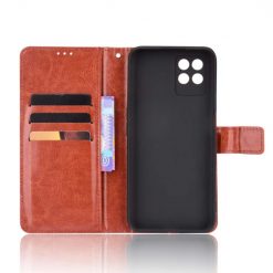 Lacné Kryty | Knižkové puzdro Shockproof Horse Texture hnedé – Realme 8i | Lacné Kryty