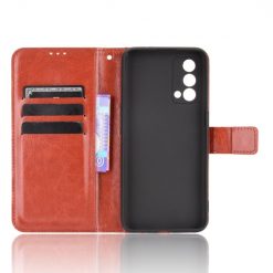Lacné Kryty | Knižkové puzdro Shockproof Horse Texture hnedé – Realme GT Master | Lacné Kryty