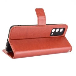 Lacné Kryty | Knižkové puzdro Shockproof Horse Texture hnedé – Realme GT Master | Lacné Kryty