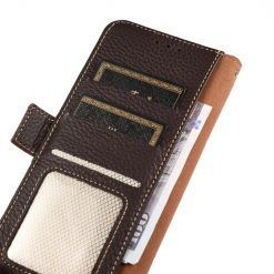 Lacné Kryty | Kožené puzdro Khazneh leather case hnedé – Samsung Galaxy S22 Ultra | Lacné Kryty