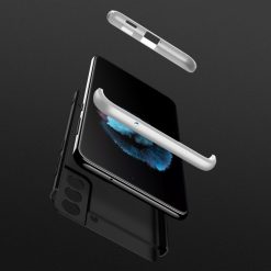 Ochranný kryt 360 Protection čierno-strieborný – Samsung Galaxy S21 FE | Lacné Kryty Lacné Kryty | Ochranný kryt 360 Protection čierno-strieborný – Samsung Galaxy S21 FE | Lacné Kryty