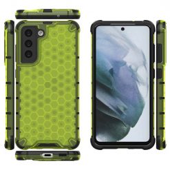 Odolný kryt Honeycomb Armor zelený – Samsung Galaxy S21 FE | Lacné Kryty Lacné Kryty | Odolný kryt Honeycomb Armor zelený – Samsung Galaxy S21 FE | Lacné Kryty