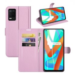 Peňaženkové puzdro Litchi bledoružové – Realme 8 5G | Lacné Kryty Lacné Kryty | Peňaženkové puzdro Litchi bledoružové – Realme 8 5G | Lacné Kryty