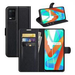 Peňaženkové puzdro Litchi čierne – Realme 8 5G | Lacné Kryty Lacné Kryty | Peňaženkové puzdro Litchi čierne – Realme 8 5G | Lacné Kryty