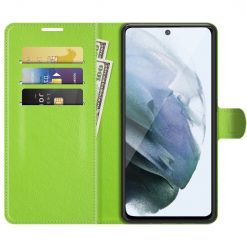 Peňaženkové puzdro Litchi limetkové – Samsung Galaxy S21 FE | Lacné Kryty Lacné Kryty | Peňaženkové puzdro Litchi limetkové – Samsung Galaxy S21 FE | Lacné Kryty