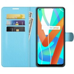 Peňaženkové puzdro Litchi modré – Realme 8 5G | Lacné Kryty Lacné Kryty | Peňaženkové puzdro Litchi modré – Realme 8 5G | Lacné Kryty