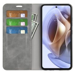Lacné Kryty | Peňaženkové puzdro Posh magnetic case sivé – Motorola Moto G31 / G41 | Lacné Kryty