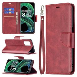 Peňaženkové puzdro Retro Lambskin červené – Realme 8 5G | Lacné Kryty Lacné Kryty | Peňaženkové puzdro Retro Lambskin červené – Realme 8 5G | Lacné Kryty