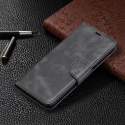 Lacné Kryty | Peňaženkové puzdro Retro Lambskin čierne – Realme 8 5G | Lacné Kryty