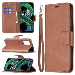 Peňaženkové puzdro Retro Lambskin hnedé – Realme 8 5G | Lacné Kryty Lacné Kryty | Peňaženkové puzdro Retro Lambskin hnedé – Realme 8 5G | Lacné Kryty