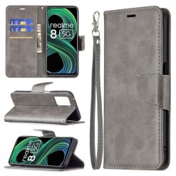 Peňaženkové puzdro Retro Lambskin sivé – Realme 8 5G | Lacné Kryty Lacné Kryty | Peňaženkové puzdro Retro Lambskin sivé – Realme 8 5G | Lacné Kryty