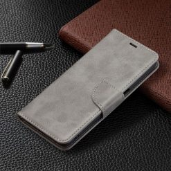 Peňaženkové puzdro Retro Lambskin sivé – Realme 8 5G | Lacné Kryty Lacné Kryty | Peňaženkové puzdro Retro Lambskin sivé – Realme 8 5G | Lacné Kryty